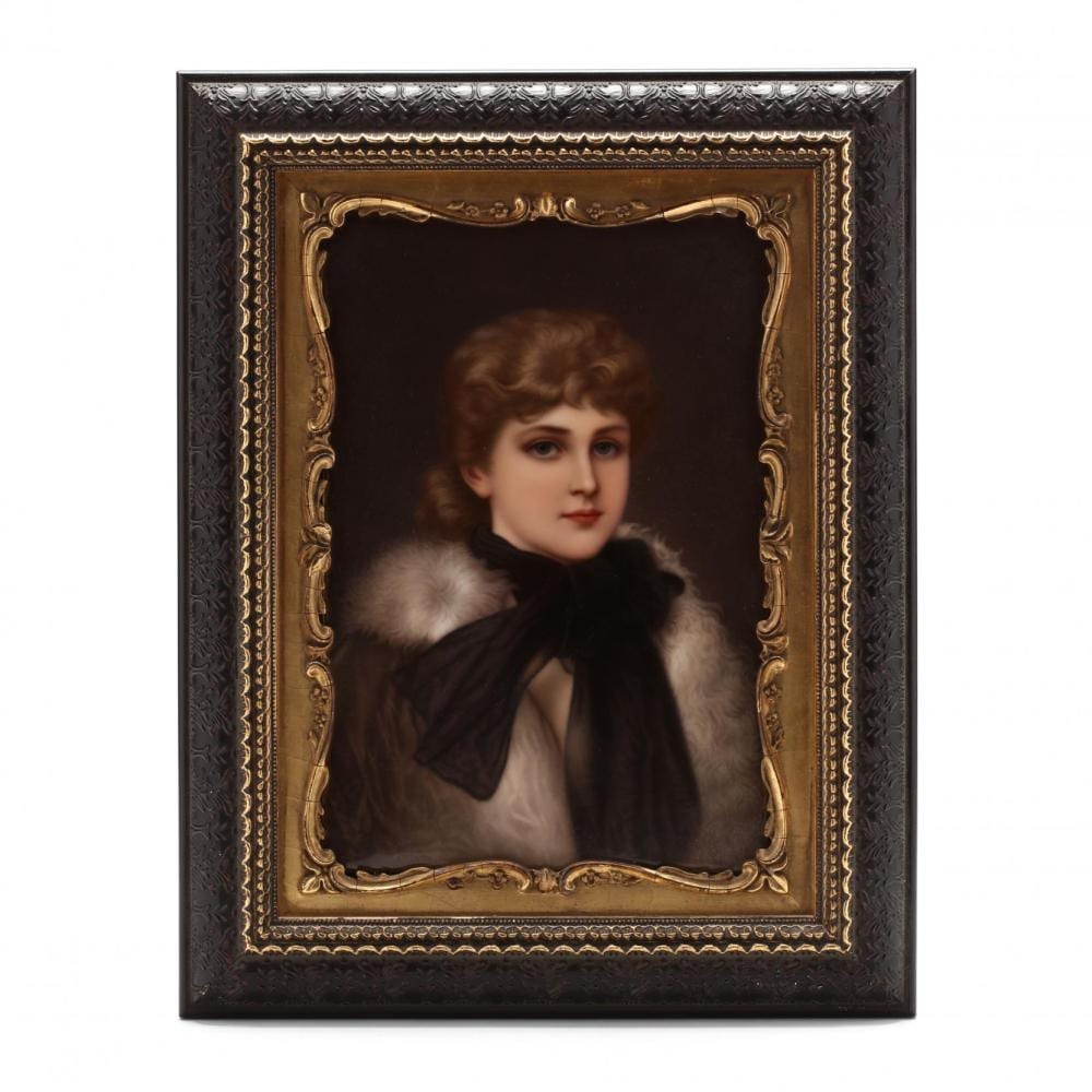 Friedrich Kaulbach comparable auction result: kpm porcelain plaque after friedrich kaulbach