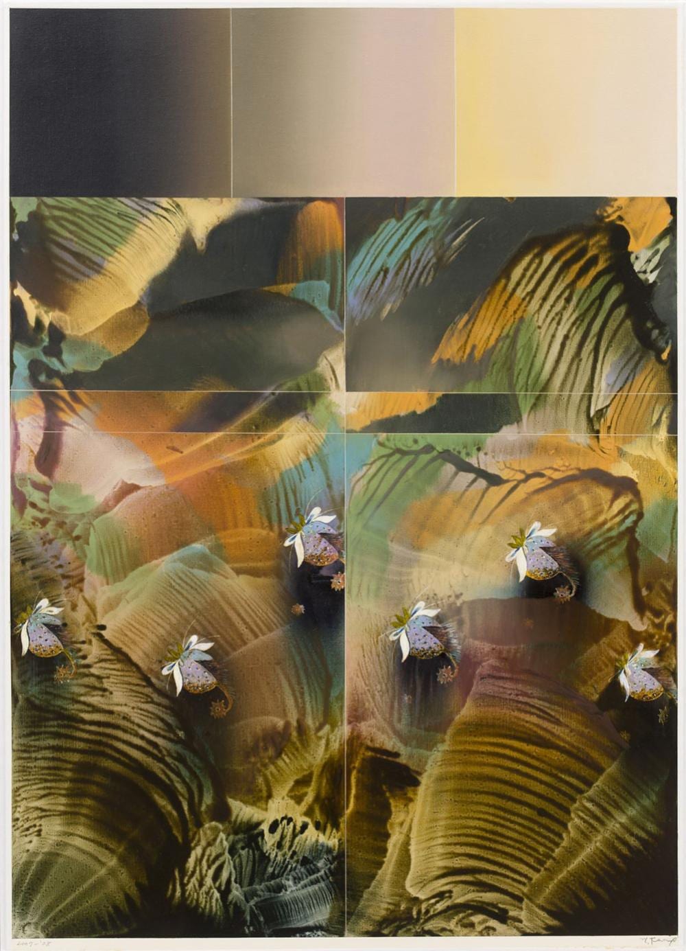 Mitsuo Kano comparable auction result: mitsuo kano sign language alphabet or like a prancing horse 4