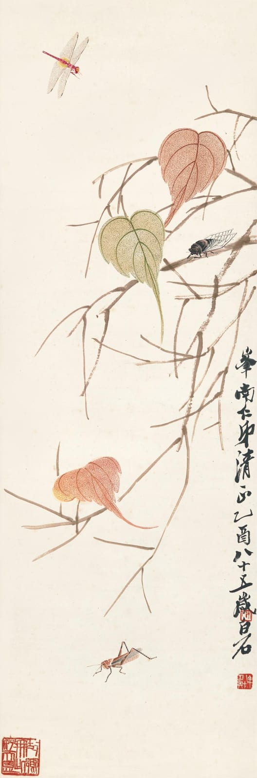 Qi Baishi | Insects and Leaves comparable sale