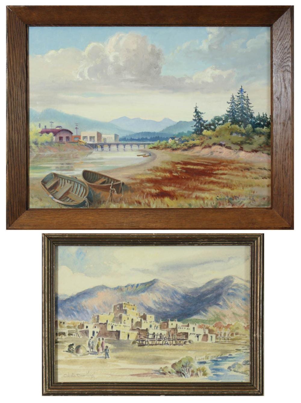 Colista Dowling comparable auction result: colista dowling oregon 1881 1968 two pieces w