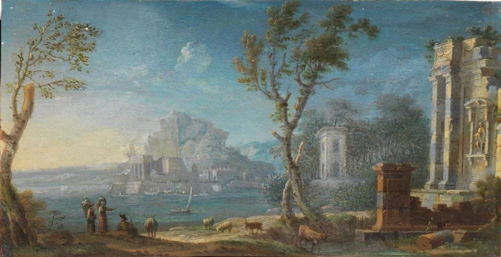 gennaro greco napoli 1665 1714 paesaggio con rovine e figure ol · Pandolfini Casa d'Aste · 2019-10-02 Gennaro Greco comparable auction result: gennaro greco napoli 1665 1714 paesaggio con rovine e figure ol