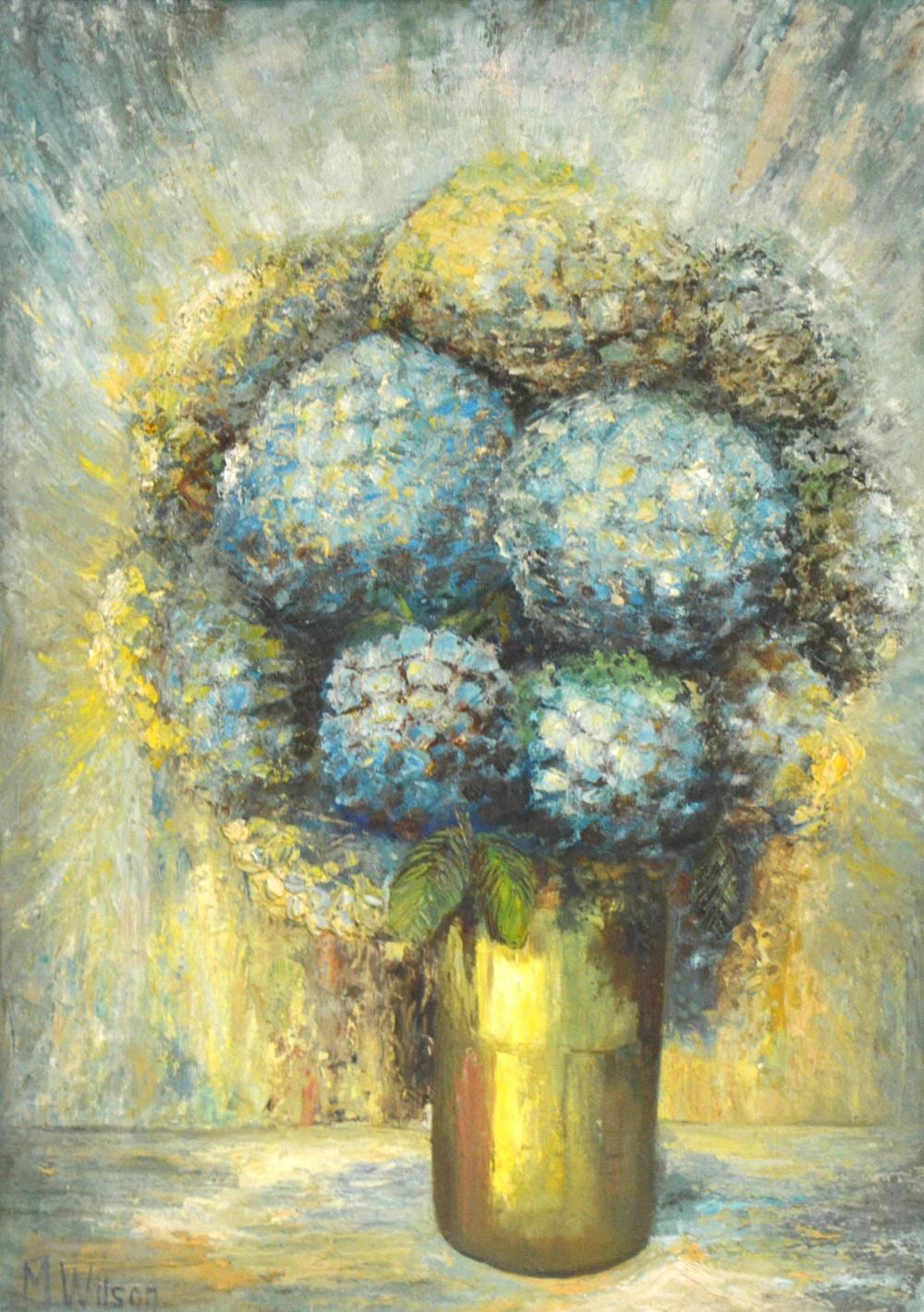 Marjorie Wilson comparable auction result: marjorie wilson still life of chrysanthemums in a vase