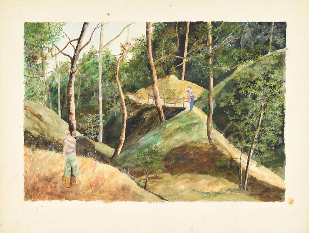 steve wheeler american west virginia 1898 1986 two works pastel and watercolor · Huntington Museum of Art · 2019-10-06 Steve Wheeler comparable auction result: steve wheeler american west virginia 1898 1986 two works pastel and watercolor