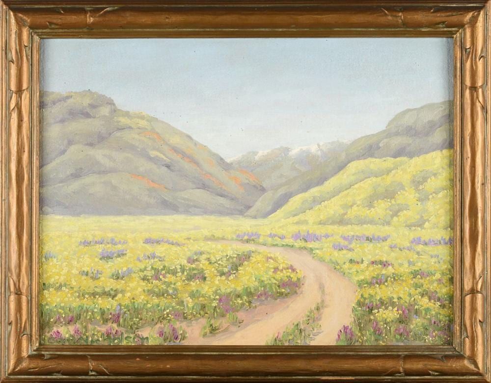Charles Wesley Nicholson comparable auction result: charles wesley nicholson american california 1886 1965 tar weeds in wheeler ridge california oil on board
