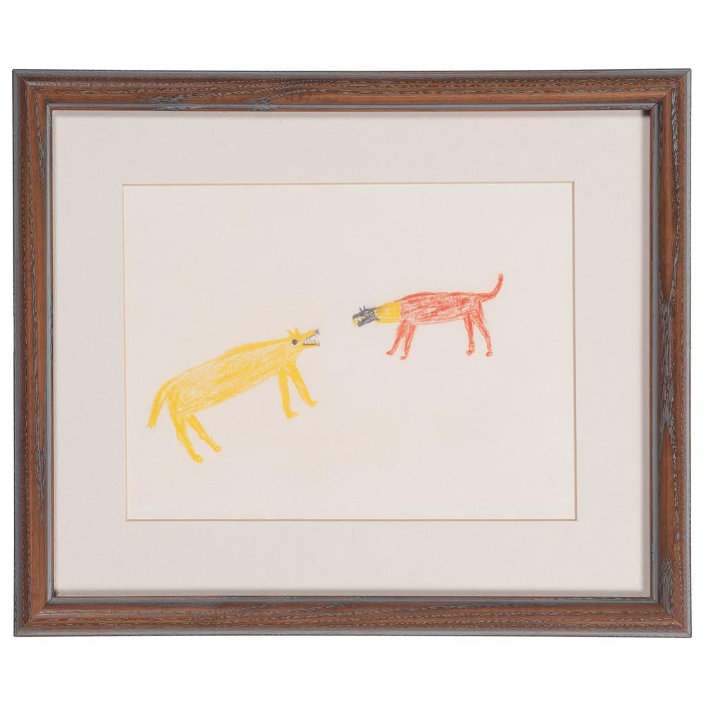 Luke Anguhadluq comparable auction result: luke anguhadluq inuit 1895 1982 crayon and pencil on paper from the william rose collection illinois