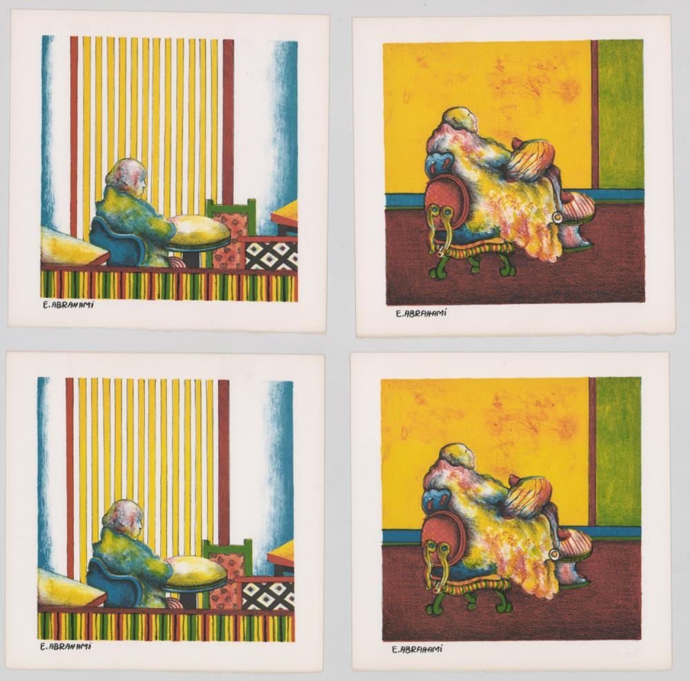 Elie Abrahami comparable auction result: elie abrahami signed lithographs modern