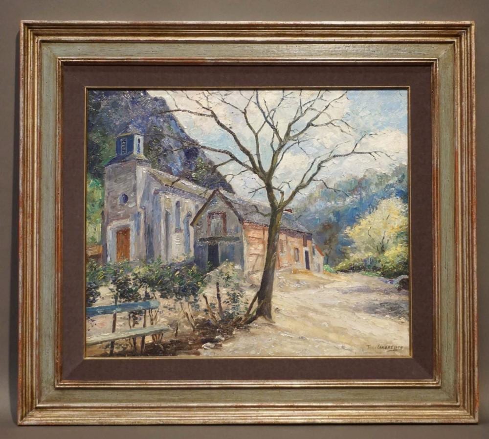 Jean Cambresier comparable auction result: huile sur toile sign e jean cambresier chapelle 60x50 cm