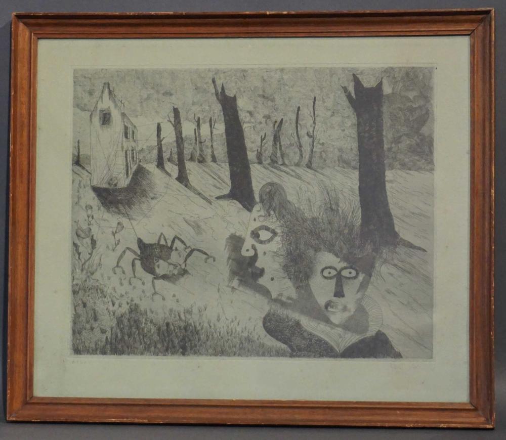 Jean Dols comparable auction result: gravure sur papier teint sign e jean dols angoisse 50x40 cm