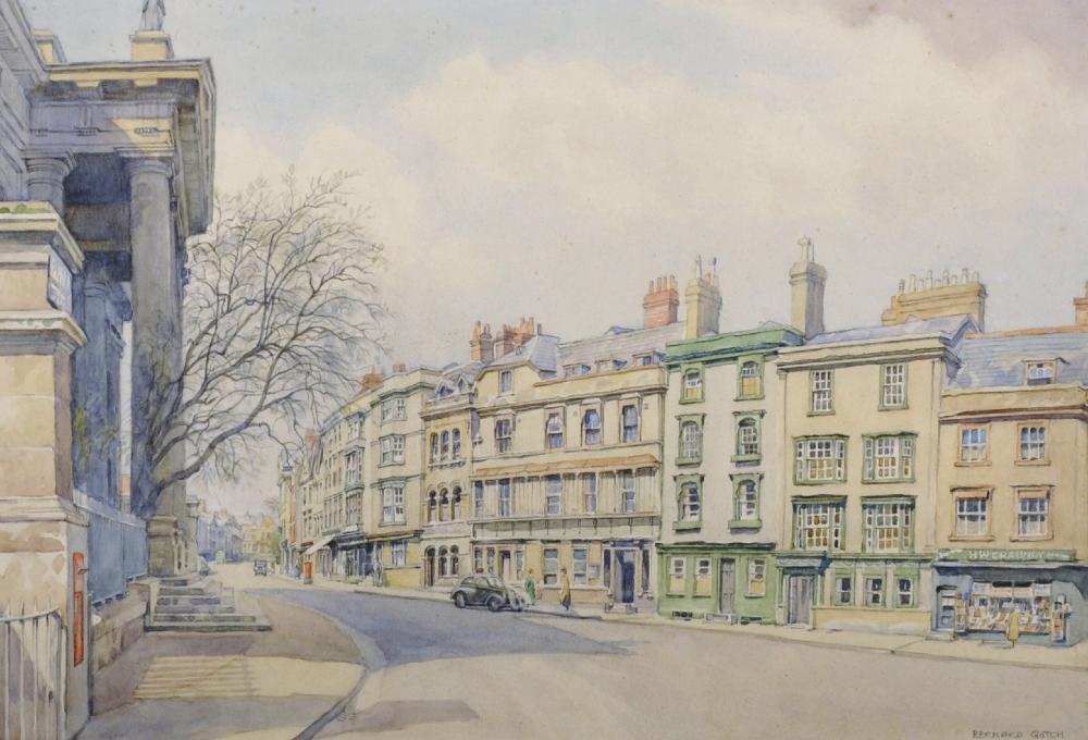 Bernard Cecil Gotch comparable auction result: bernard cecil gotch 1876 1963 british the high street oxford watercolour signed 10 5 x 15 25