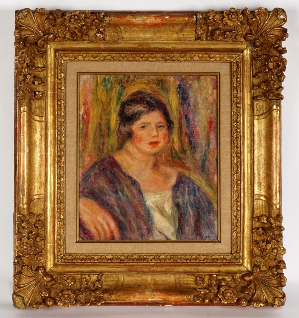 Pierre-Auguste Renoir Original Portrait Oil/Canvas sold by Amero Auctions, lot 25 — auction record photograph