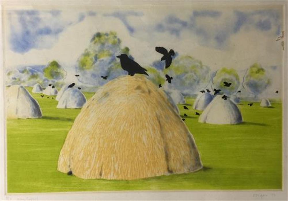 anthony deigan b 1945 hay crows 1978 colour lithograph ed 9 25 · Theodore Bruce Auctioneers & Valuers · 2019-09-29 Anthony Deigan comparable auction result: anthony deigan b 1945 hay crows 1978 colour lithograph ed 9 25