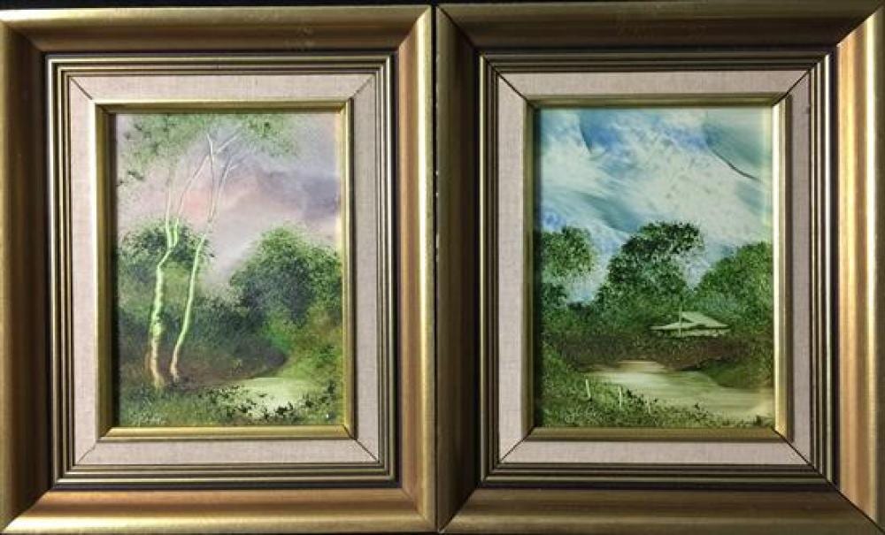 Jim Crofts comparable auction result: jim crofts b 1922 dusk 1984 murray farmhouse 1985 2 acrylic on board