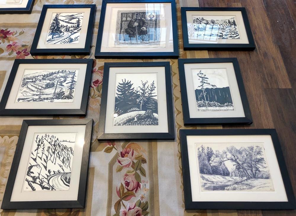 Alek Rapoport comparable auction result: 8 midcentury drawings by alek rapoport