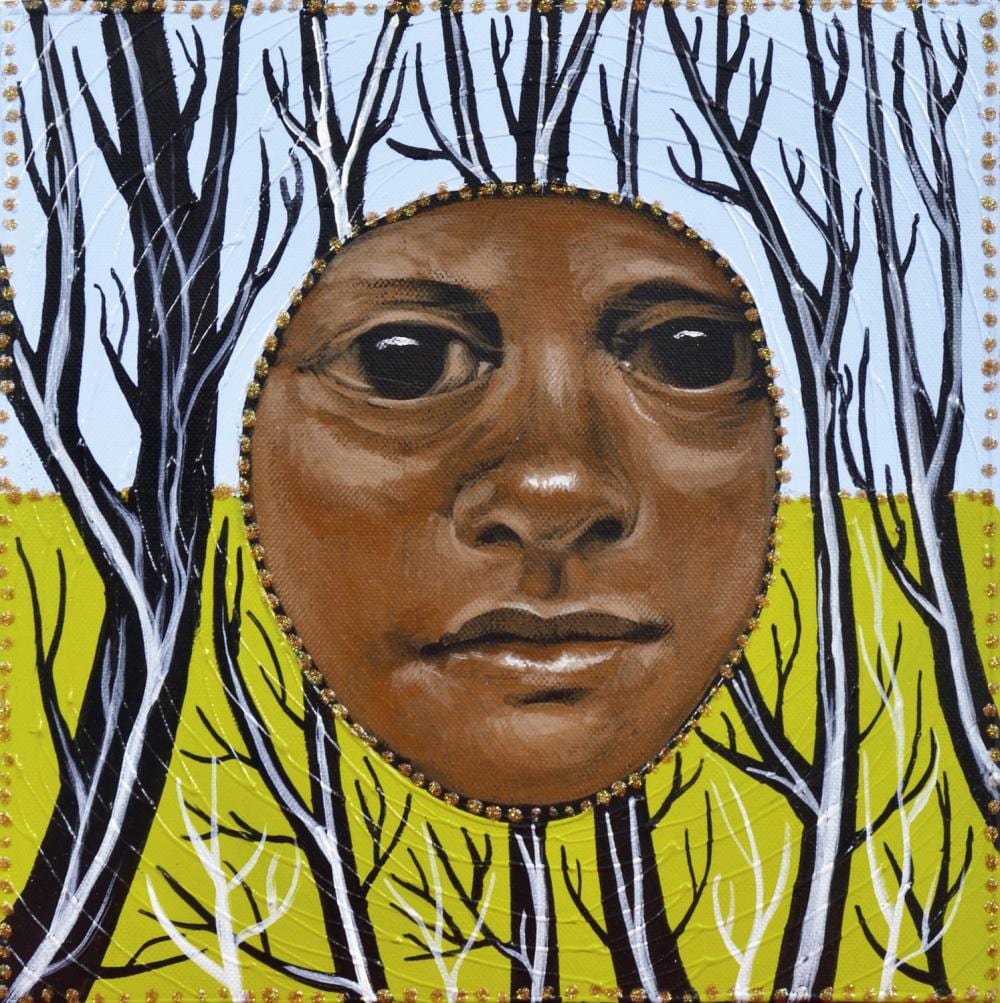 Julie Dowling comparable auction result: julie dowling born 1969 flight 2013 acrylic red ochre and plastic on canvas