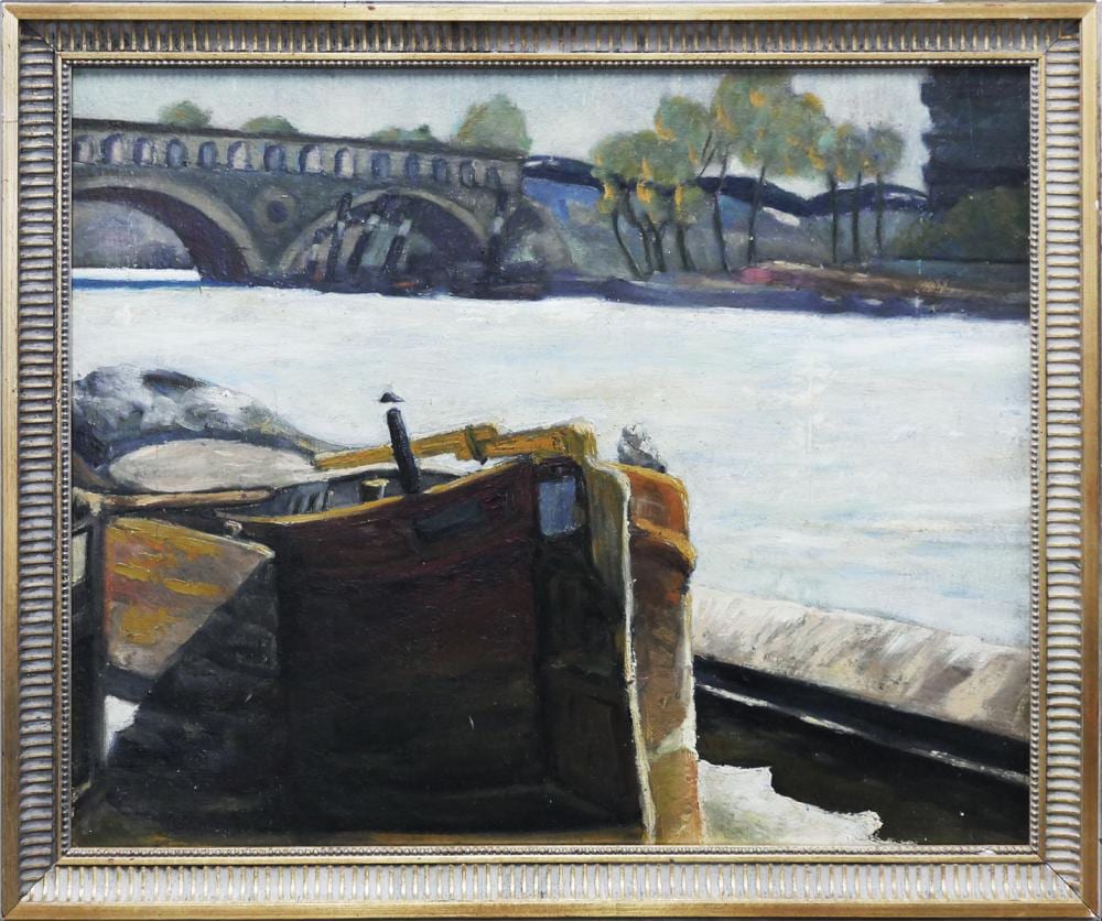 Pierre Villain comparable auction result: pierre villain oil on board