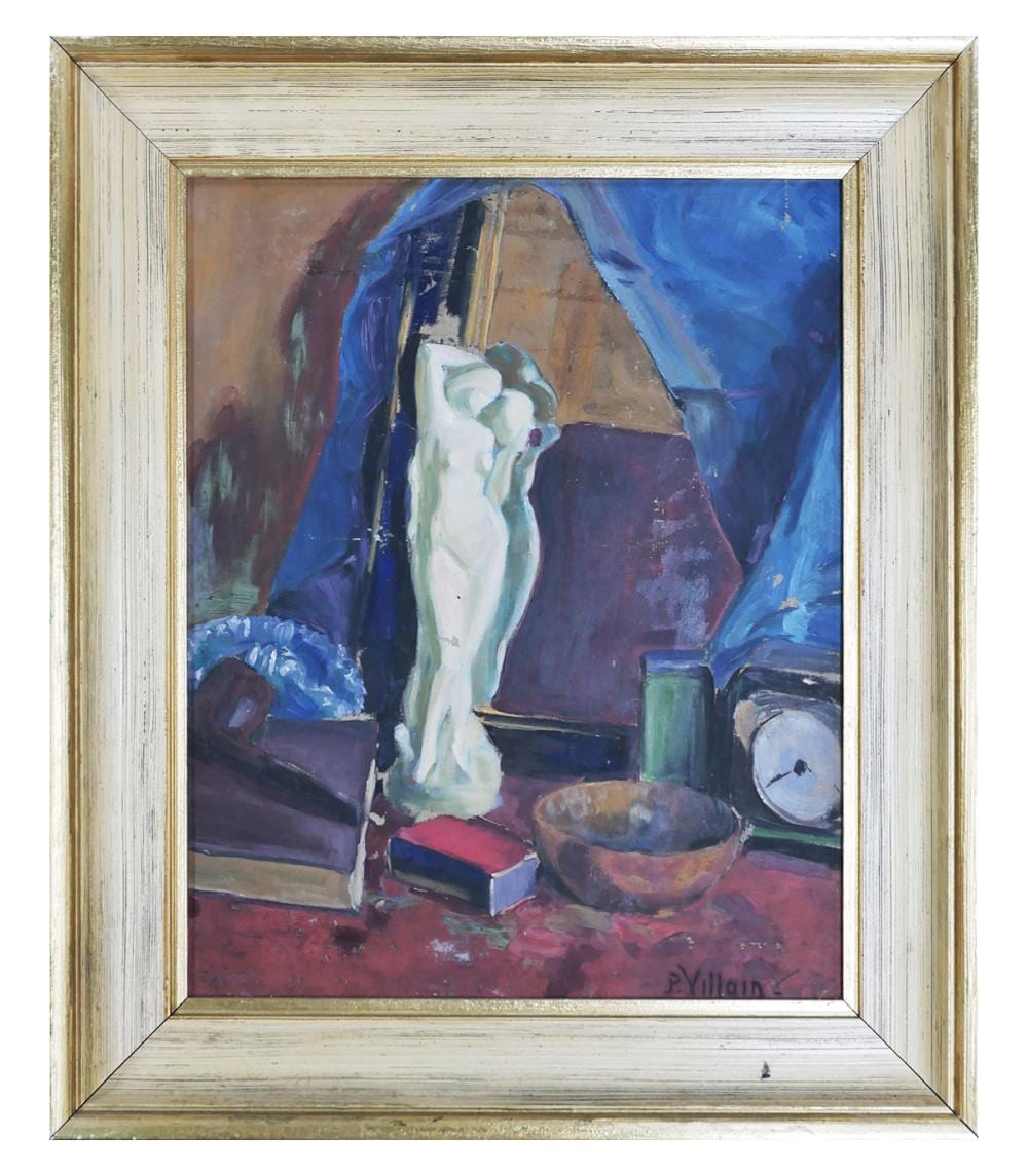 Pierre Villain comparable auction result: pierre villain still life oil on board