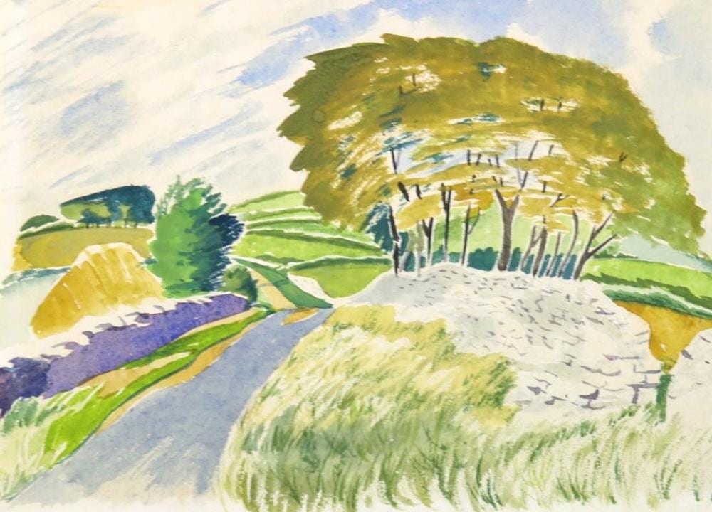 Guy Malet comparable auction result: guy malet 1900 1973 near priddy watercolour 21cm x 26cm