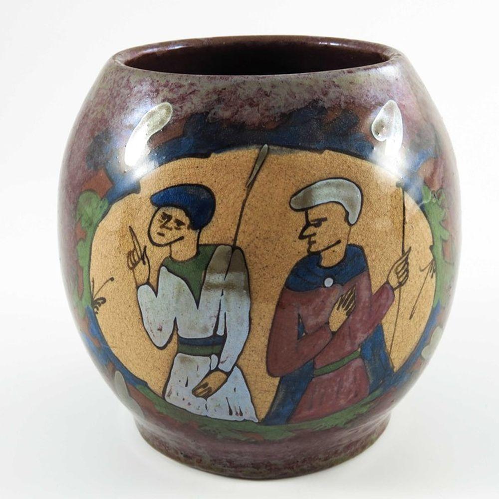 Louis Etienne Desmant comparable auction result: louis etienne desmant a french faience bayeux tapestry lust