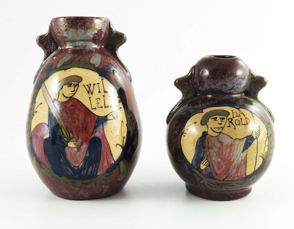 Louis Etienne Desmant comparable auction result: louis etienne desmant two french faience bayeux tapestry lu