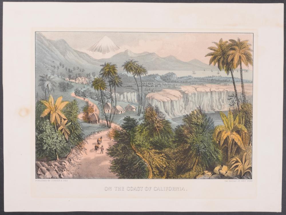 Currier & Ives - On the Coast of California sold by Trillium Antique Prints & Rare Books, lot 12479 — auction record photograph