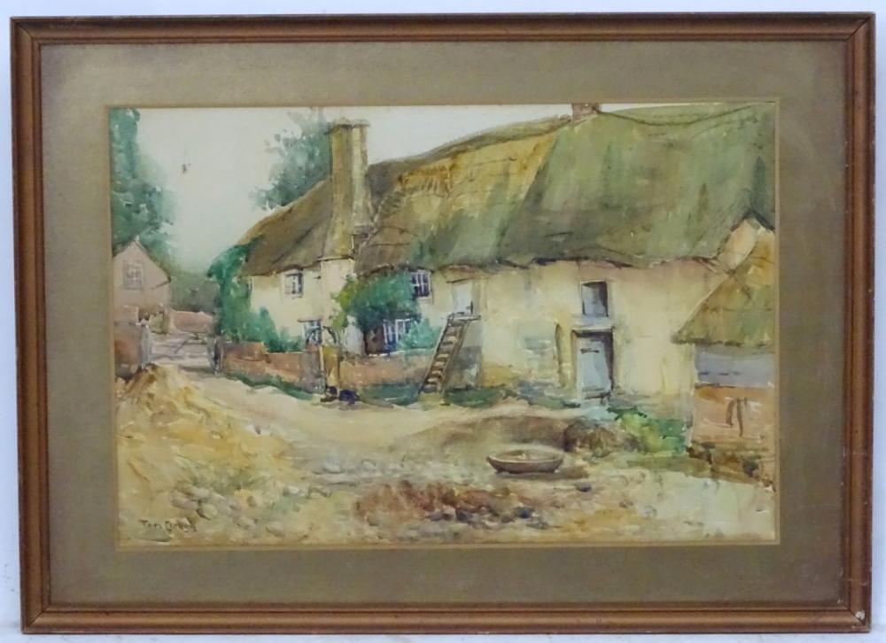 Tom Clough comparable auction result: tom clough 1867 1943 watercolour cornish farm