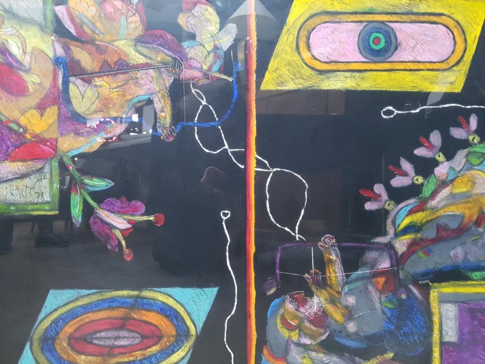 Norman Laliberte, Oil Pastel on Canvas sold by Kavanagh Auctions, lot 208 — auction record photograph