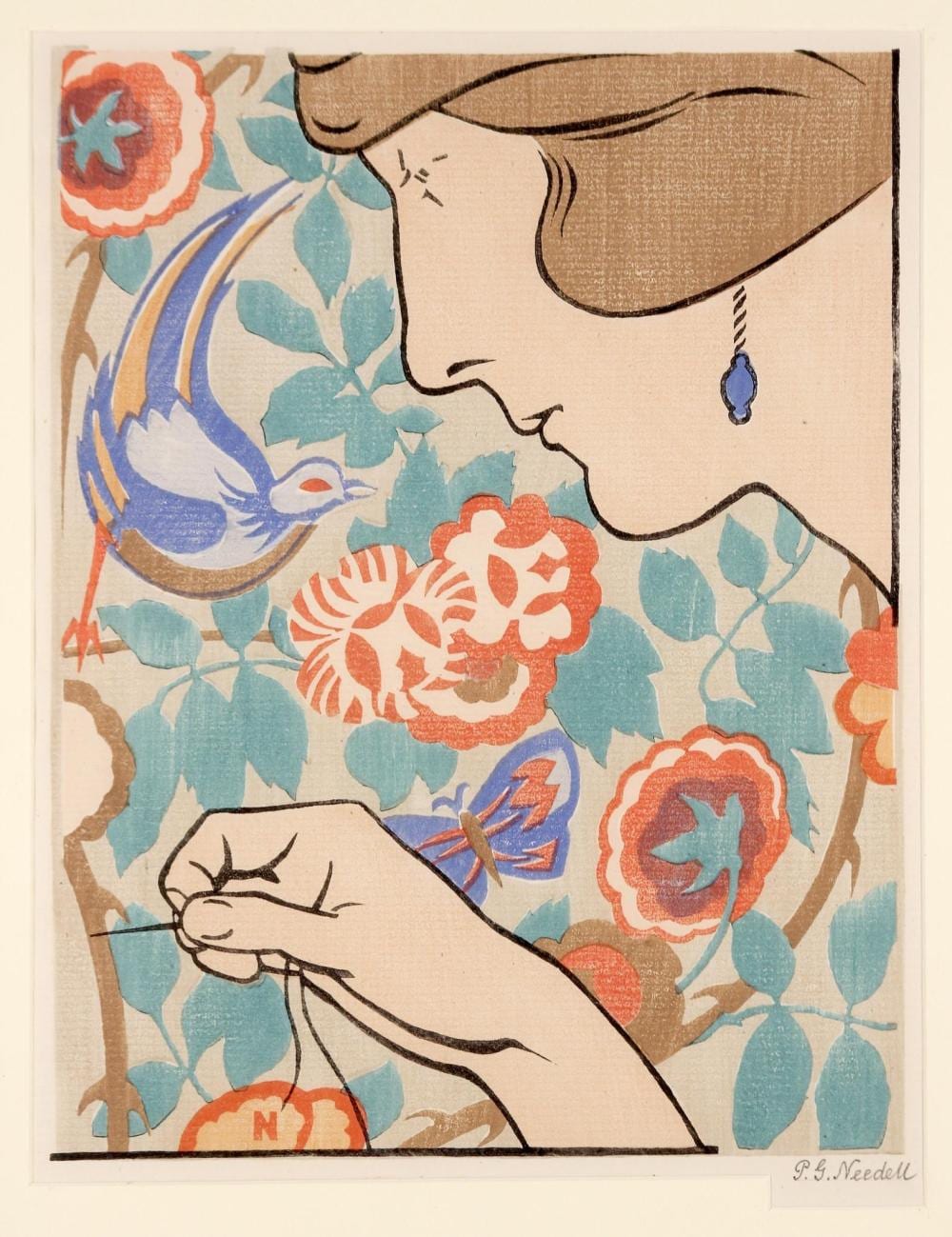 philip gregory needell english 1886 1974 color woodcut on japanese paper embroidery · Elder's Fine Art & Antiques · 2019-10-12 Philip Gregory Needell comparable auction result: philip gregory needell english 1886 1974 color woodcut on japanese paper embroidery