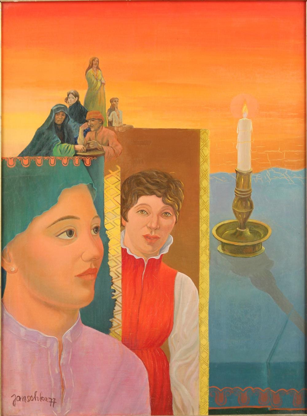 Fritz Janschka comparable auction result: fritz janschka born 1919 egg tempera on plywood panel