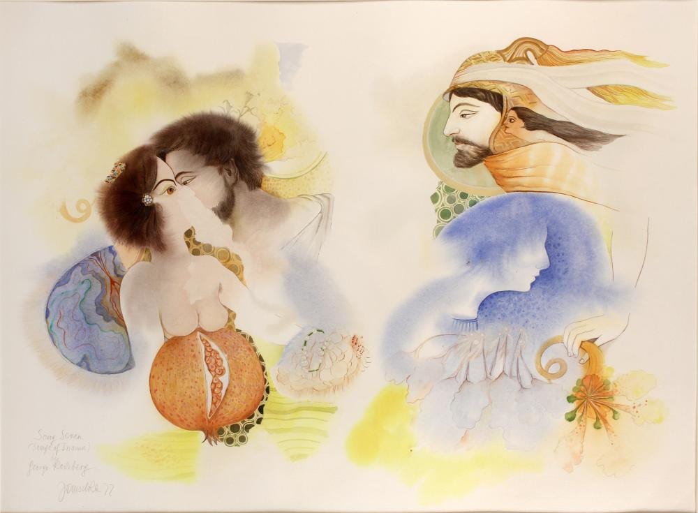 Fritz Janschka comparable auction result: fritz janschka born 1919 watercolor on paper song seven