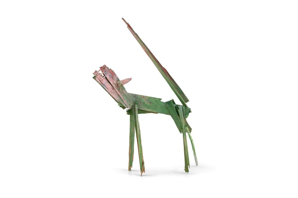 Robert Janz comparable auction result: robert janz b 1932 dogpainted timber 62 x 42 x 15cm 24 x 16 x 6 provenance with the peppercanister gallery dublin