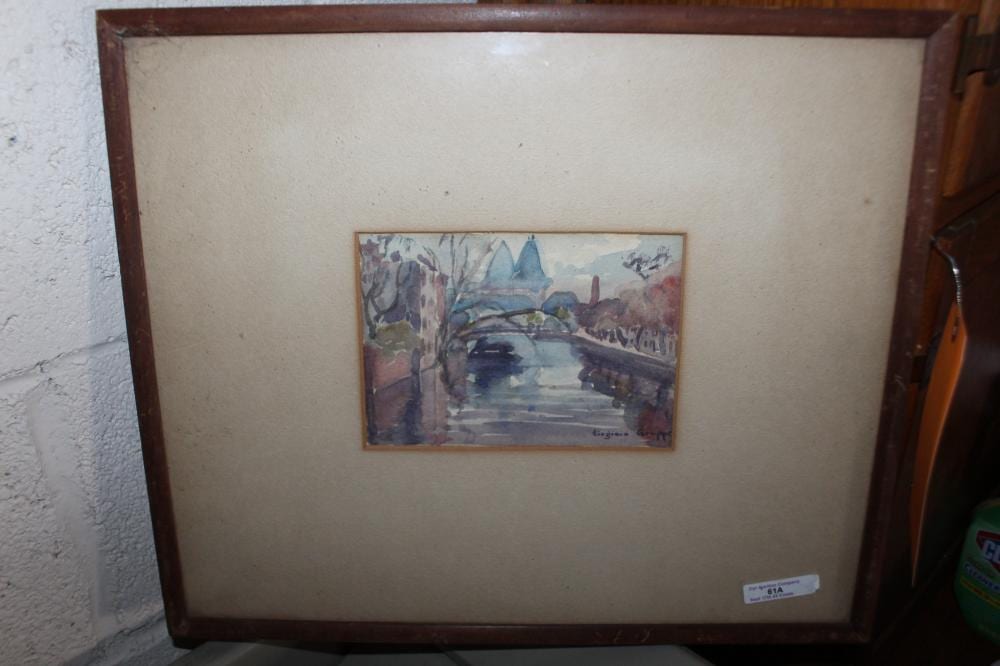 Virginia Helena Gruppe comparable auction result: virginia helena gruppe dutch american 1907 1980 small canal scene watercolor on paper