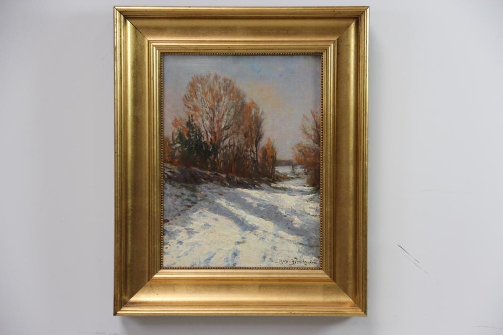 Holger Hvitfeldt Jerichau comparable auction result: holger h jerichau 1861 1900 vinterparti olie p l rred 41 x 30