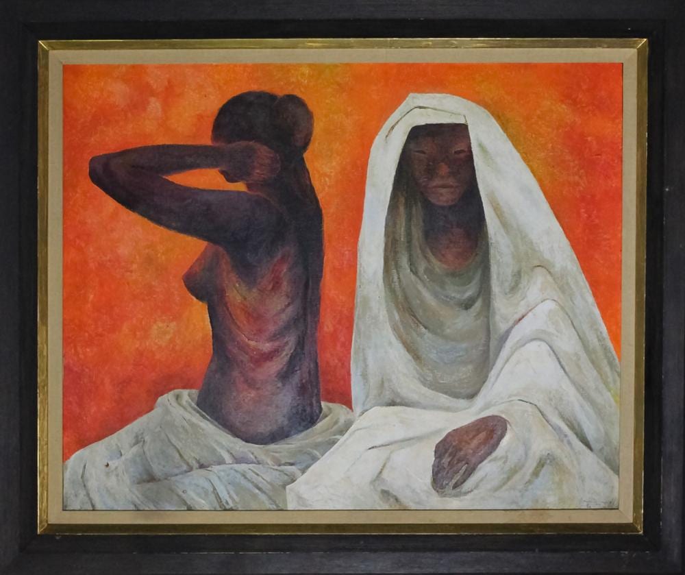 Guillermo Meza comparable auction result: guillermo meza mexican 1917 1997 oil painting