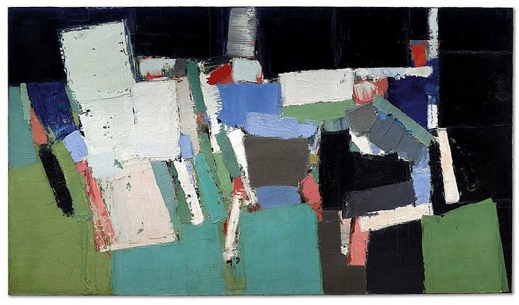 Nicolas de Staël (1914-1955) Parc des Princes (Les grands footballeurs) huile sur toile 201 x 351.5 cm. comparable sale