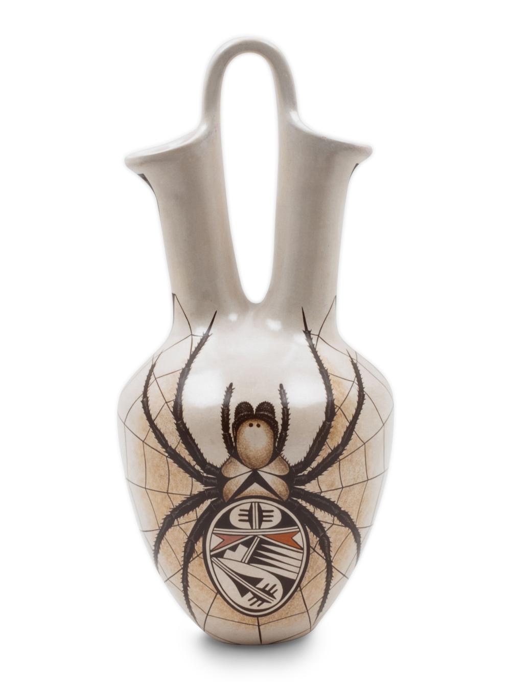 Burel Naha comparable auction result: burel naha hopi b 1944 polychrome wedding vase with spider