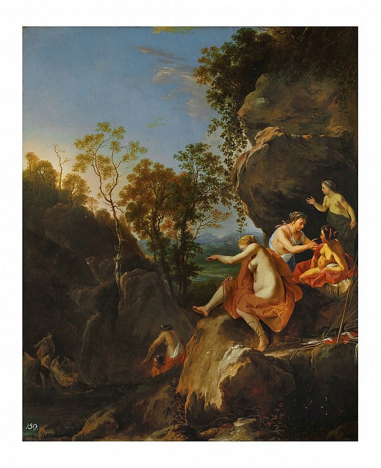 Dirck van der Lisse comparable auction result: dirck van der lisse the hague 1607 1669 diana and callisto
