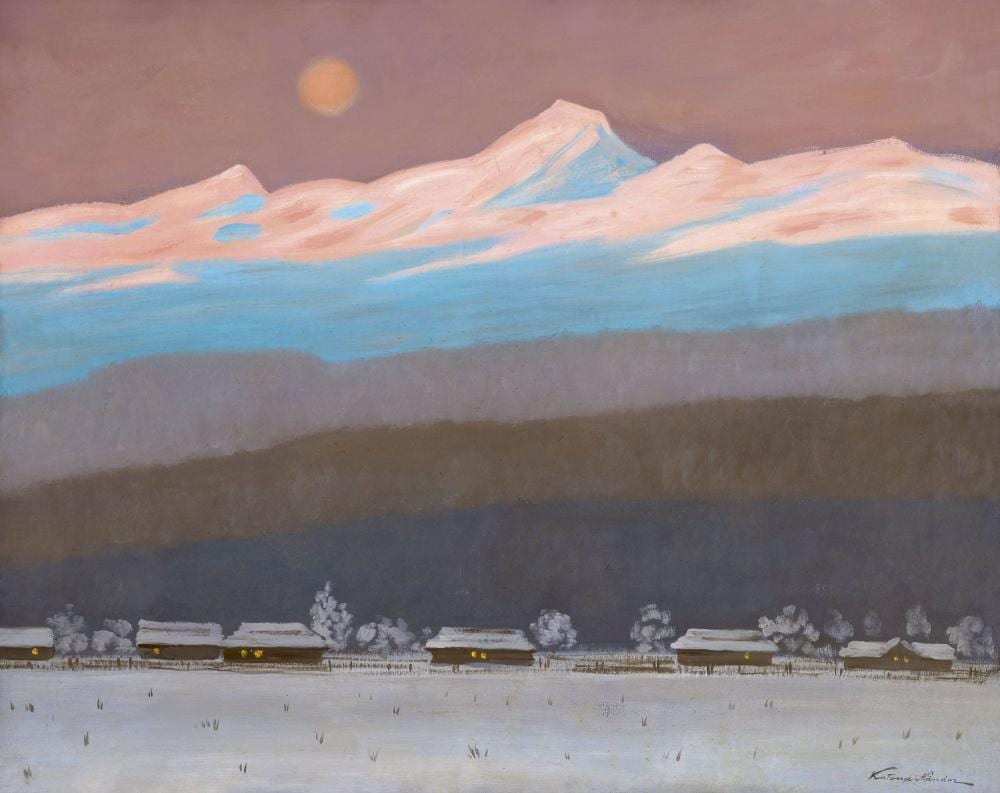 Nándor Katona comparable auction result: dusk in tatras