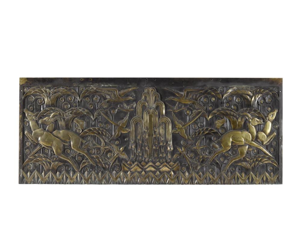 Walter Gilbert comparable auction result: walter gilbert 1871 1946 elevator screen1933for the derry and toms department store kensington high street london patinated bronzeheight 31 1 2in 80cm width 71in 180 5cm