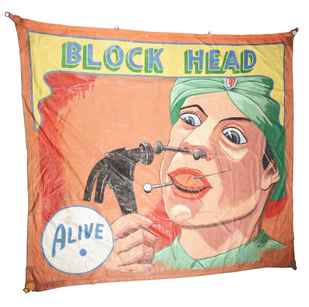 snap wyatt block head circus banner · Morphy Auctions · 2019-11-20 Snap Wyatt comparable auction result: snap wyatt block head circus banner