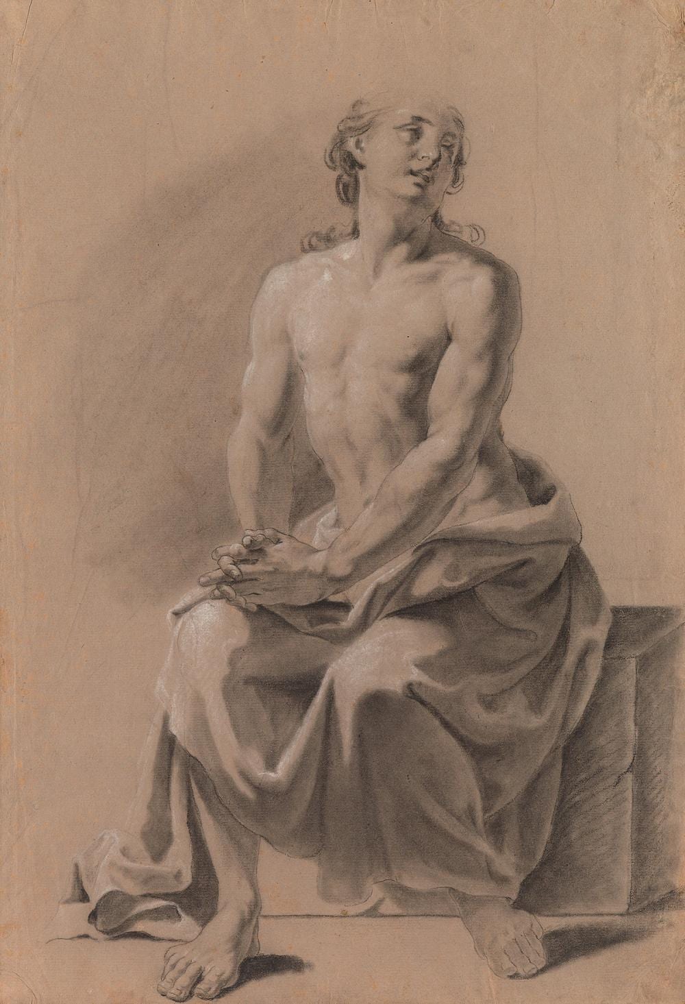 Jacopo Alessandro Calvi comparable auction result: jacopo alessandro calvi bologna 1740 1815 bologna a male nude study