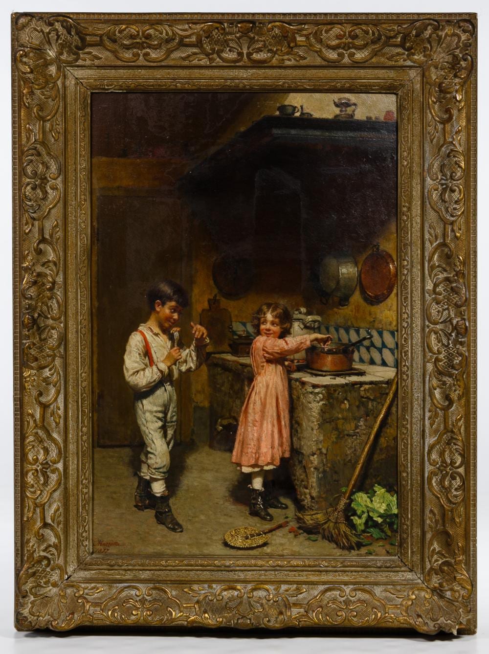 Federico Mazzotta comparable auction result: federico mazzotta italian 1839 1897 oil on board