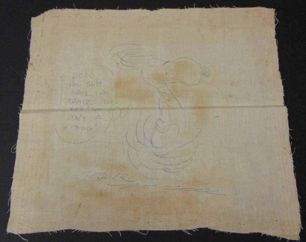 Charles Schulz "SNOOPY" Drawing on Canvas sold by Weiss Auctions, lot 423 — auction record photograph