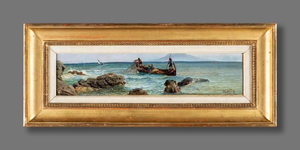 Friedrich Paul Nerly comparable auction result: friedrich paul nerly venezia 1842 lucerna 1919 marina with fishermen