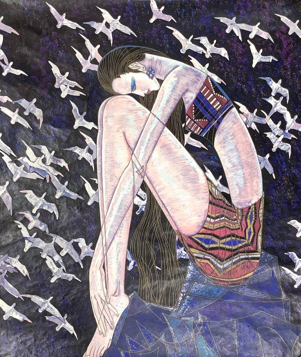 Shaoguang Ding comparable auction result: shao kuang ting signed echos silkscreen print