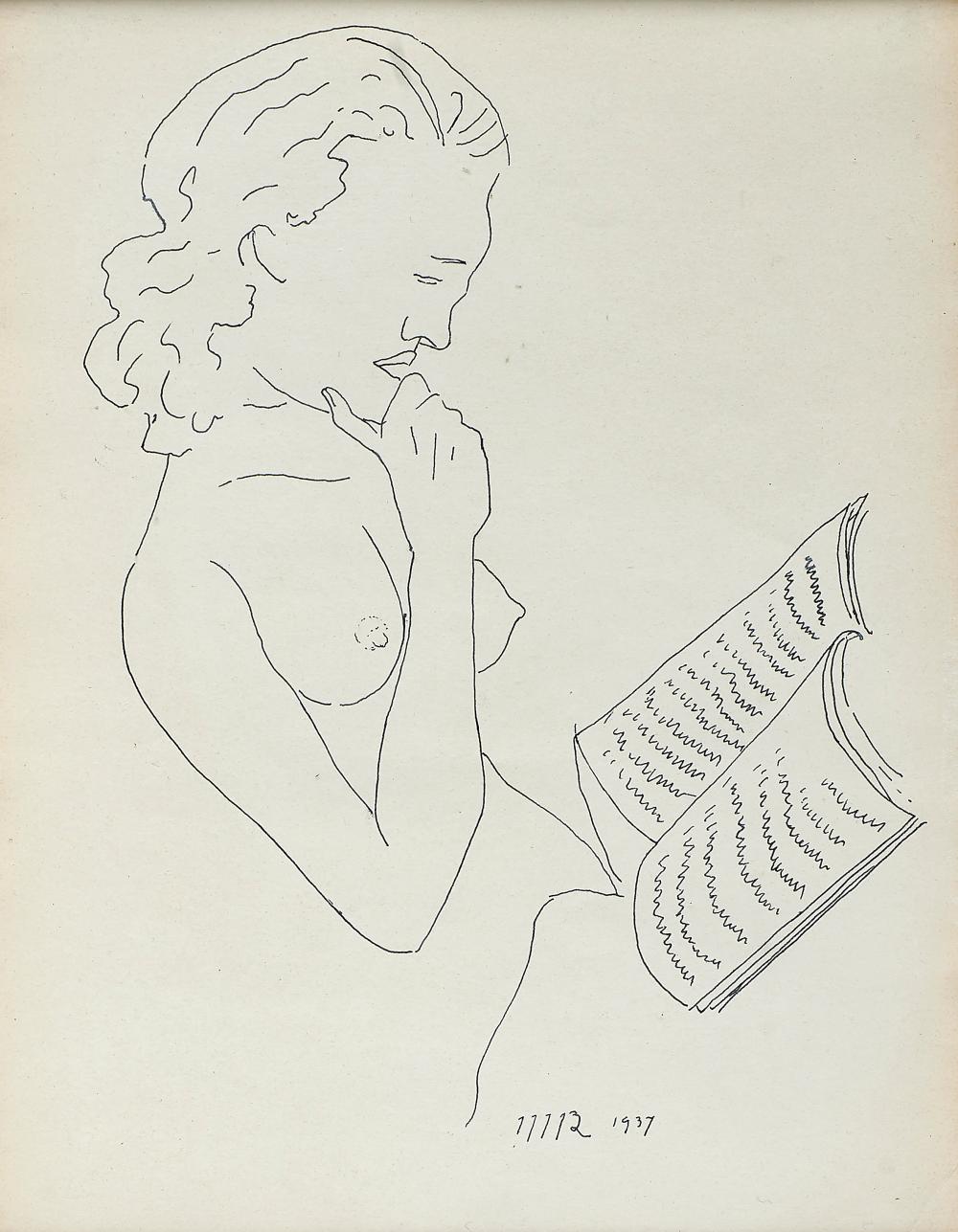 MAN RAY 1890-1976 La lecture 1937 sold by Aste Bolaffi, lot 408 — auction record photograph