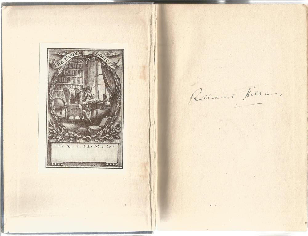 Richard Hillary one of the Rarest Battle of Britain autographs signed First Edition scarce book sold by Chaucer Auctions, lot 1 — auction record photograph