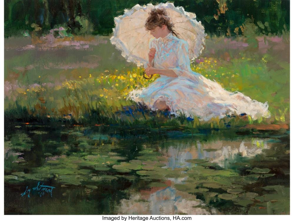 coby whitmore american 1913 1988 girl by a lagoon 1984 oil on canvas 18 x 24 · Heritage Auctions · 2019-11-01 Coby Whitmore comparable auction result: coby whitmore american 1913 1988 girl by a lagoon 1984 oil on canvas 18 x 24