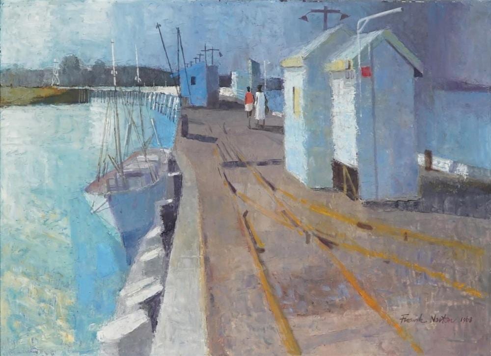 Frank Norton comparable auction result: frank norton 1916 1983 jetty freemantle 1968 54 x 74 5cm