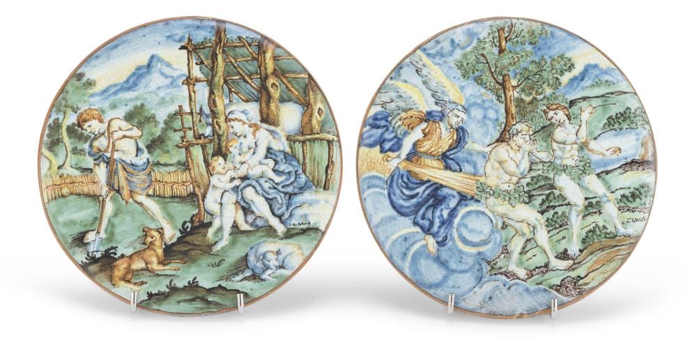 Carlo Antonio Grue comparable auction result: a pair of dishes by carlo antonio grue