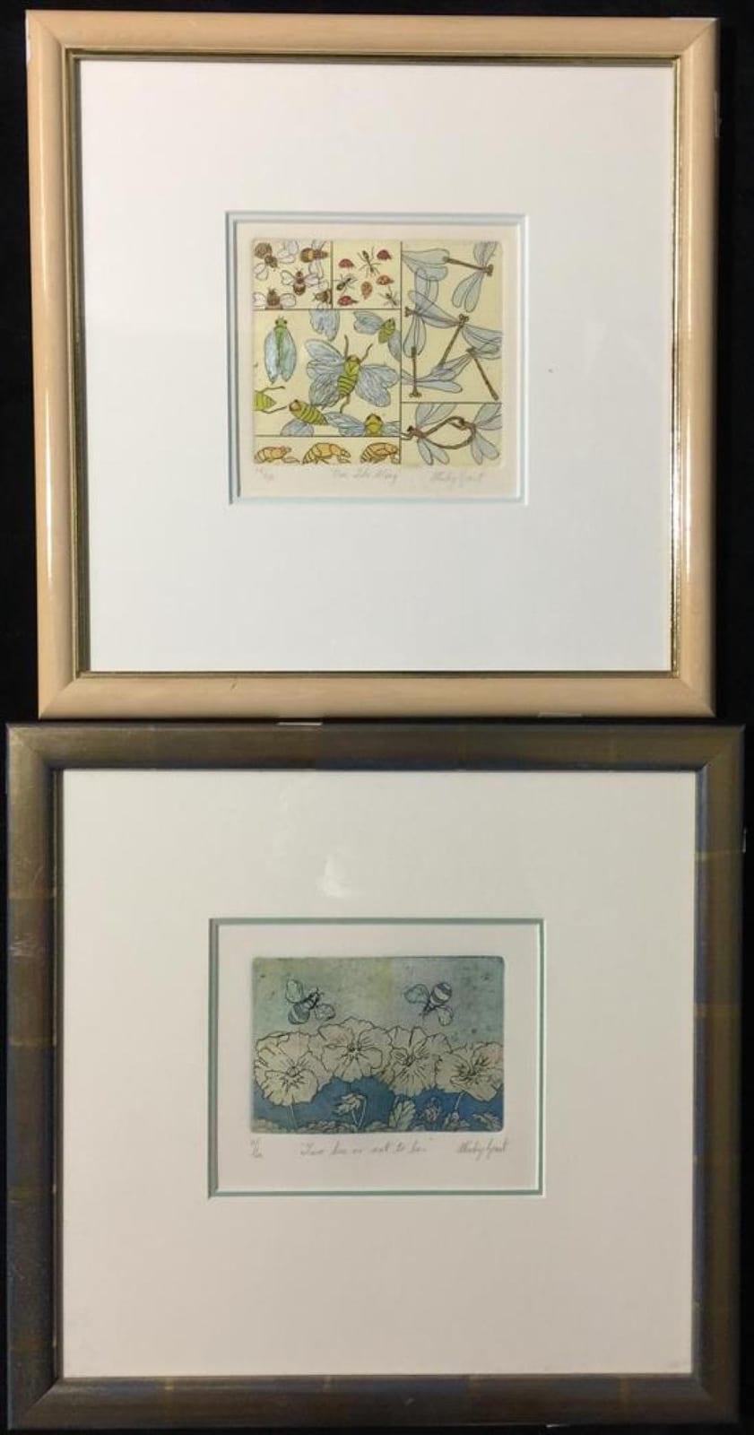 Minky Grant comparable auction result: minky grant 20th century two bee or not to be on the wing 2 each handcoloured etching ed 11 60 15 30